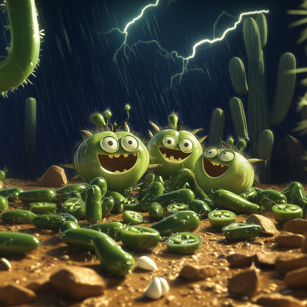 Tomatillos dans le désert, orage